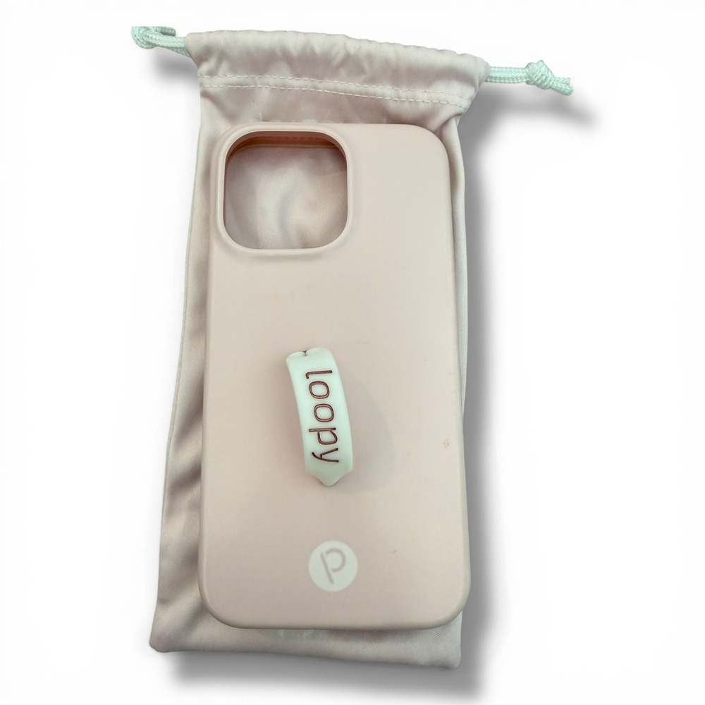 Loopy iPhone 13‎ Pro Case Pink Silicone Loop Grip